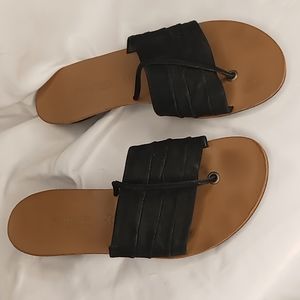 Paul Green Black Wedges with Toe Separator - 8.5
